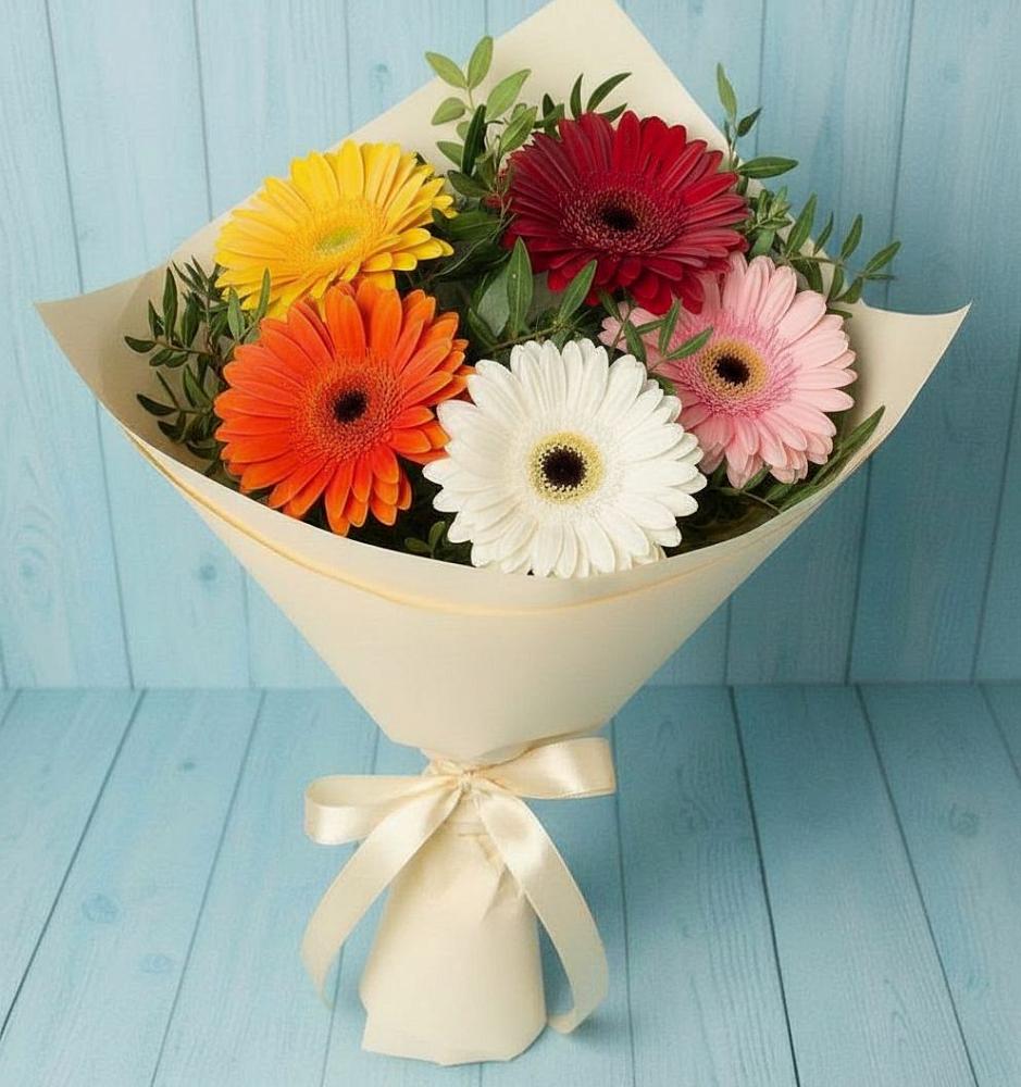 Букет цветов из: Герберы в Тонкино
