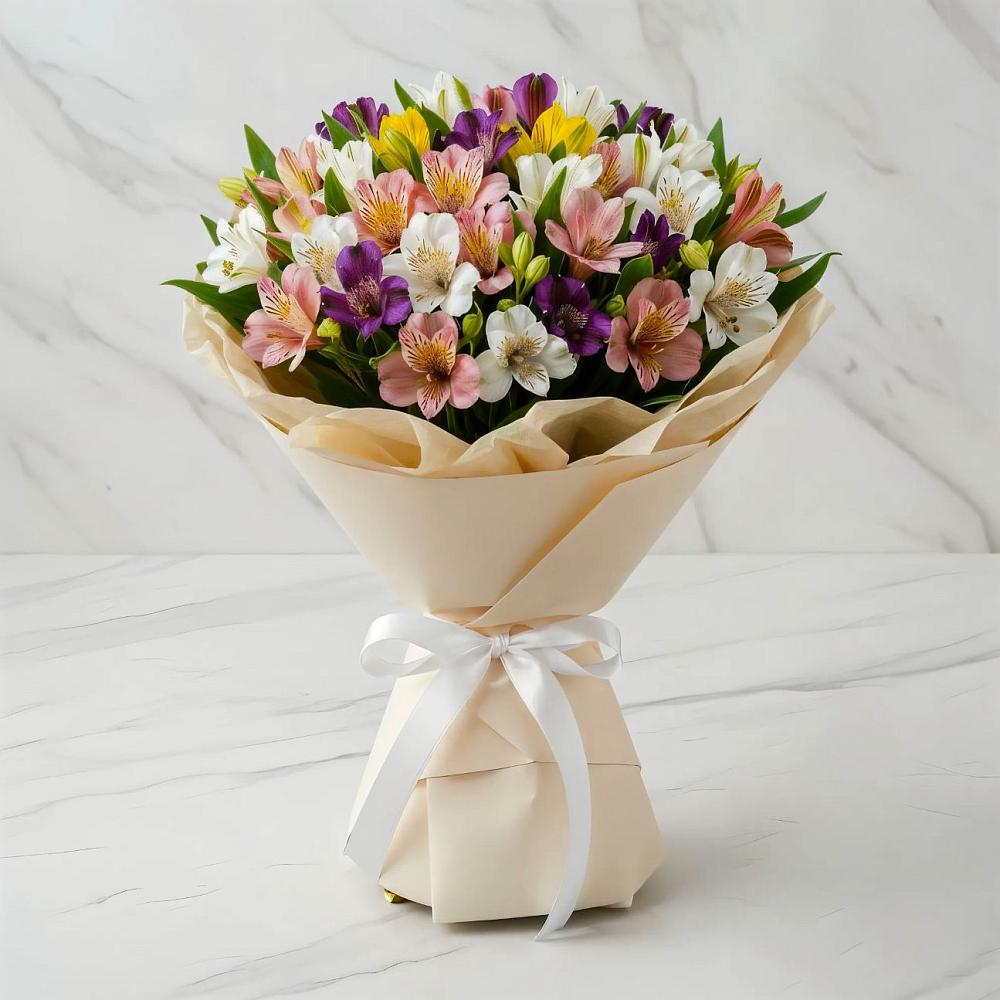 Букет цветов из: Альстромерии в Тонкино