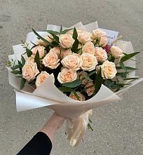 Букет Кремовые розы Латте в Тонкино