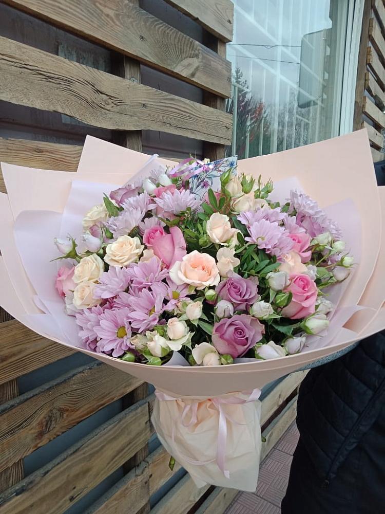 Букет цветов из: Розы и Хризантемы в Тонкино