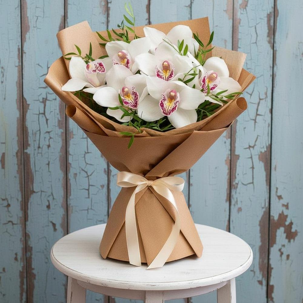 Букет цветов из: Орхидеи и Розы в Тонкино