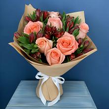 Букет цветов из:  Розы и Альстромерии в Тонкино