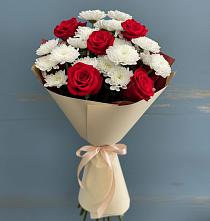 Букет цветов из:  Розы и Хризантемы в Тонкино