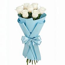 Букет 7 белых роз Проуд в Тонкино