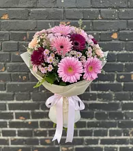 Букет цветов из:  Герберы и Хризантемы в Тонкино